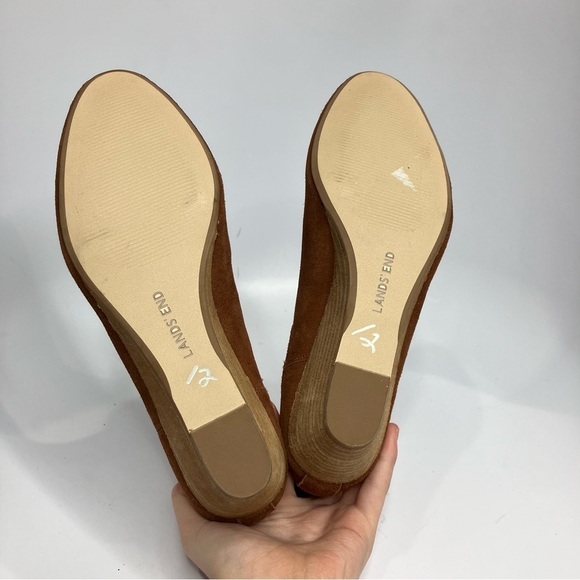 Lands End suede wedge booties size 9 - Picture 5 of 7